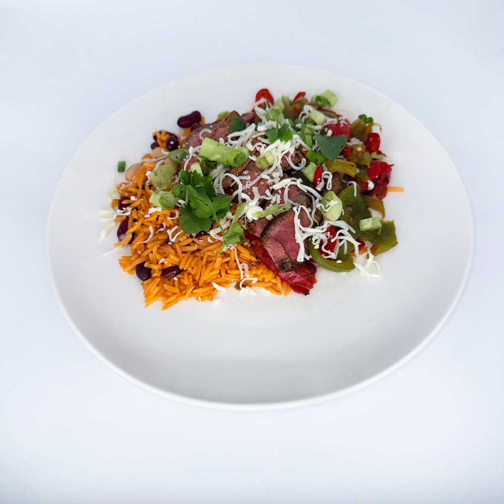 Fajita Steak with Spanish Rice