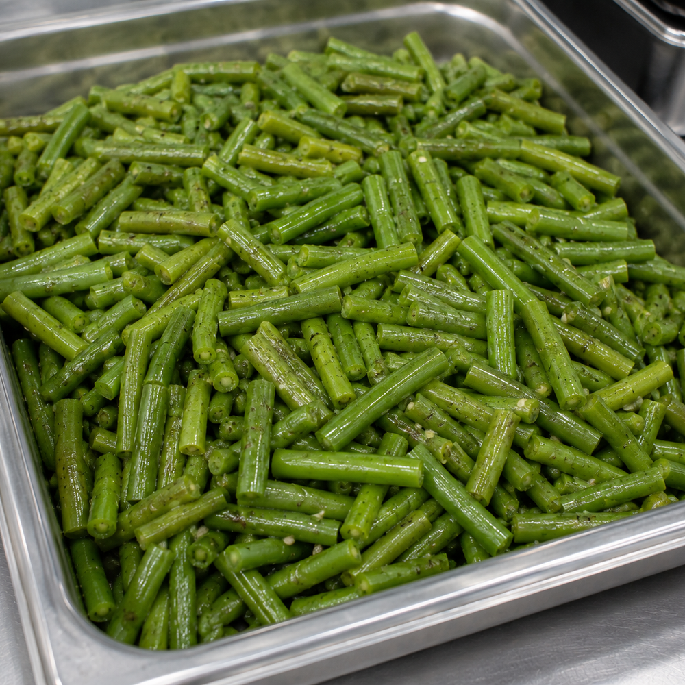 Bulk garlic seasoned green beans