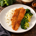 Cajun Fish with ingredients in the background